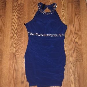 Blue bodycon dress